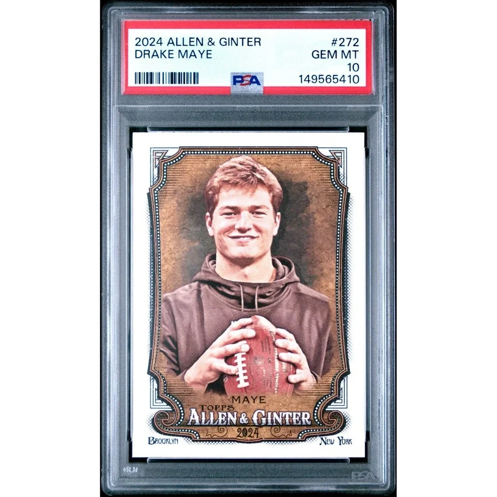 2024 TOPPS ALLEN & GINTER DRAKE MAYE RC # 272 PSA 10 GEM‎ MINT PATRIOTS low pop